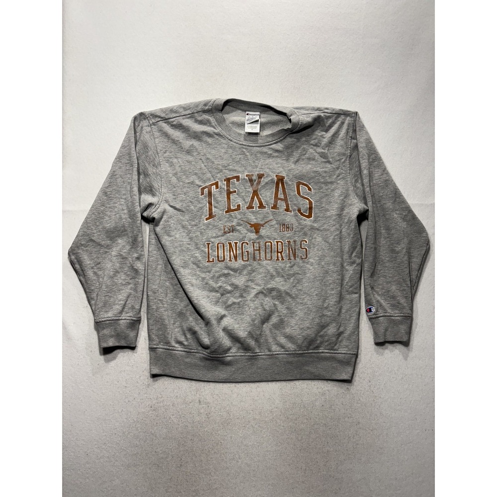 Texas Longhorns Sweatshirt Mens XL Gray NCAA Football Champion Fleece Pullover